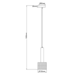 Lampa wisząca Amo czarno-złota 1xE27
