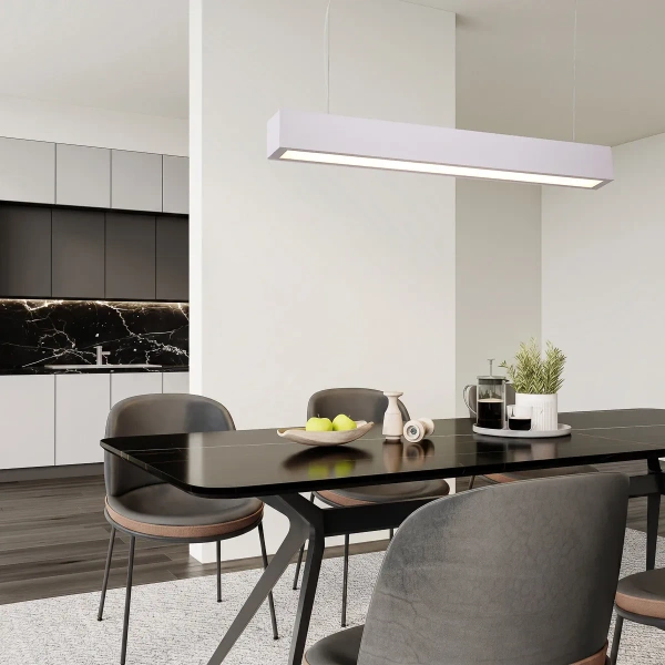 Lampa wisząca Ibros 63 cm biała LED 18W CCT