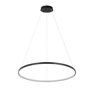 Lampa wisząca Ring 66 cm czarna LED 3000K
