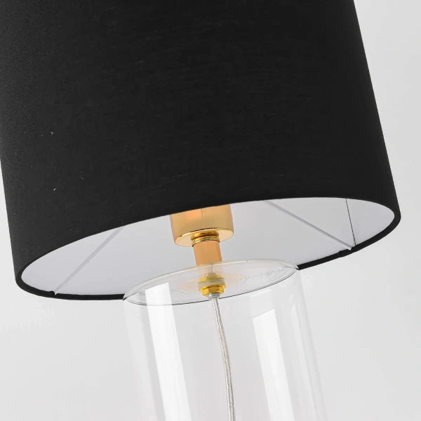 Lampa stołowa Sunflower czarno-transparentna 1xE27