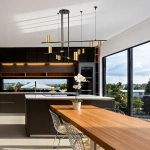 Lampa wisząca Arizona 9 czarno-złota 9xGU10