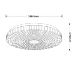 Plafon Solaro 40 cm biały LED 23W 4000K