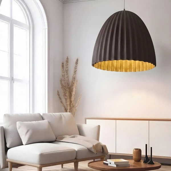 Lampa wisząca Elva 50 cm kawowa 1xE27
