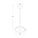 Lampa wisząca Casy duża dymiona LED 8W CCT