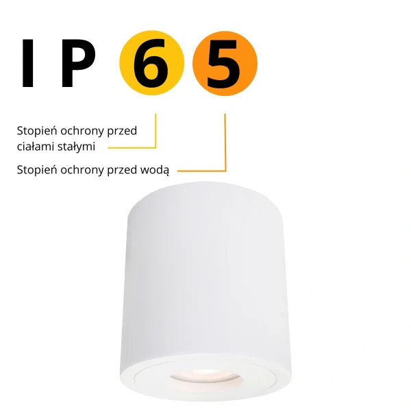 Tuba natynkowa Faro XL biała 1xGU10 IP65