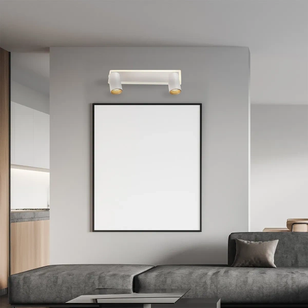 Spot sufitowy Parma 2 biały 2xGU10 + LED 8W CCT