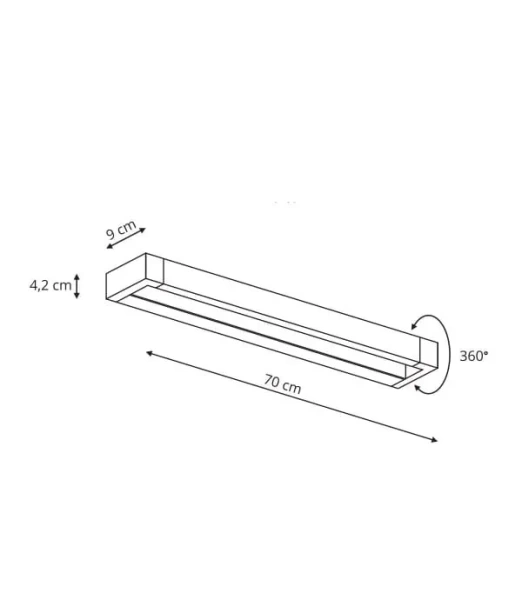 Kinkiet Cargo 70 cm biały LED 20W 4000K IP44