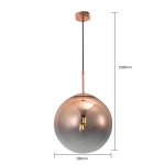 Lampa wisząca Palla duża miedziana 1xE27