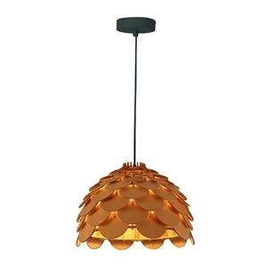 Lampa wisząca Burgo mała drewniana 1xE27