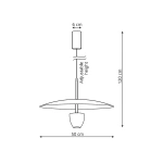 Lampa wisząca Ufo L czarna LED 12W CCT