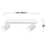 Spot sufitowy Parma 2 biały 2xGU10 + LED 8W CCT