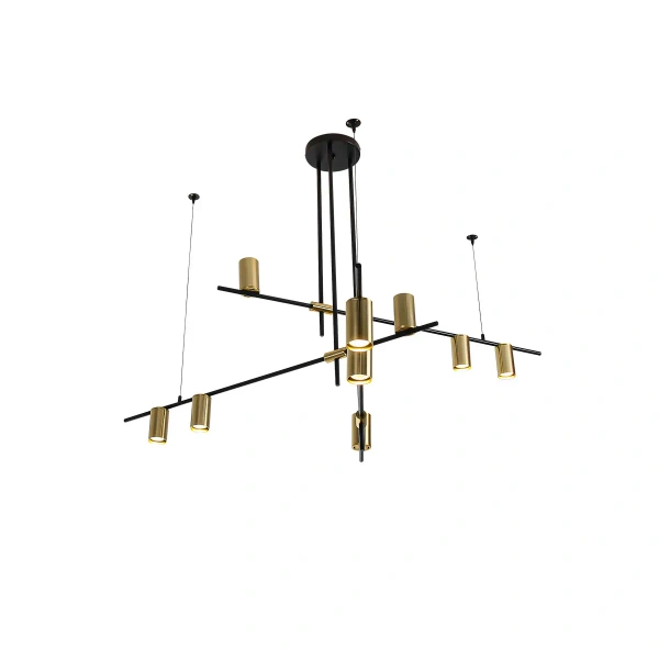 Lampa wisząca Arizona 9 czarno-złota 9xGU10