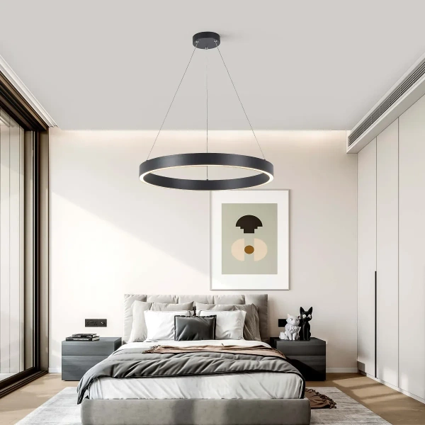 Lampa wisząca Midway Triangle mała czarna LED 3000K