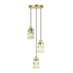 Lampa wisząca Lira 3 talerz złota 3xE27