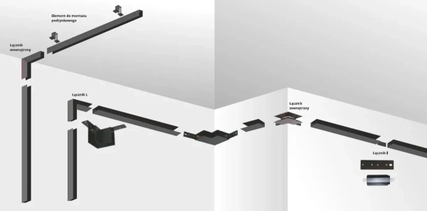 Łącznik wewnętrzny Magnetic czarny