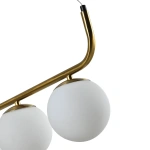 Lampa wisząca Alisa 3 złota z białymi kloszami 3xE14