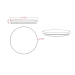 Plafon Babilon okrągły 38 cm złoto-biały LED 4000K