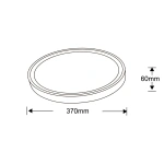 Plafon Vegas 40 cm biały LED 24W 4000K IP54