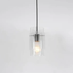 Lampa wisząca Savona 1 transparentno-czarna 1xE27