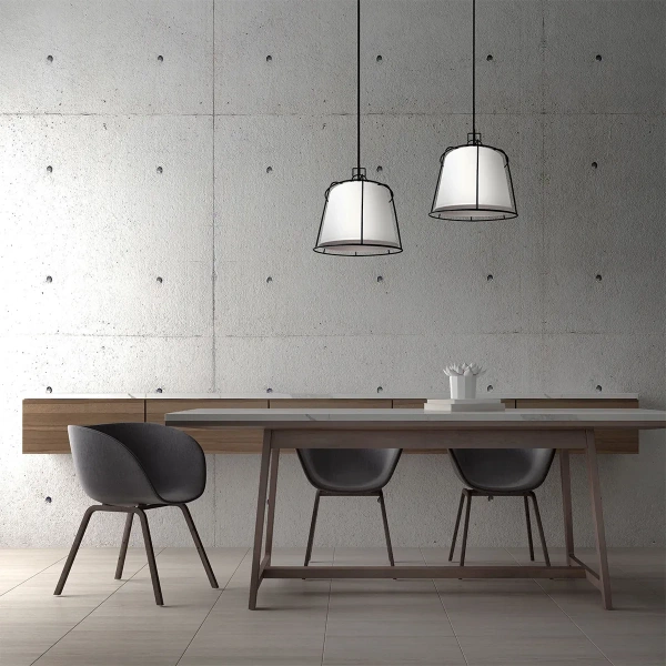 Lampa wisząca Dritto mała biała 1xE27
