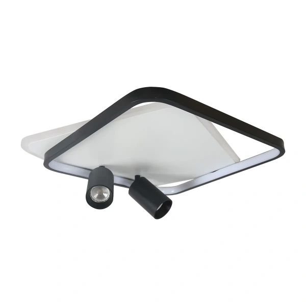Plafon Parma 2 kwadratowy czarno-biały 2xGU10 + LED 36W CCT