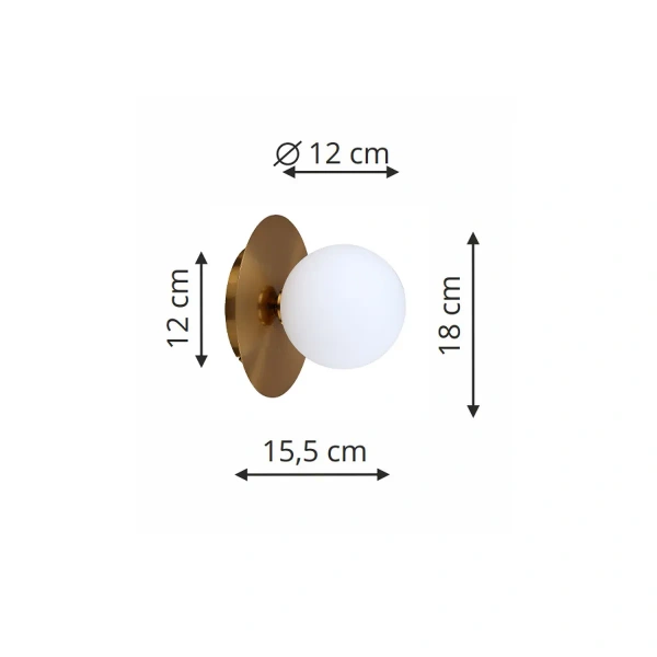Kinkiet Roma złoty 1xG9