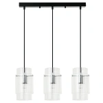Lampa wisząca Savona 3 listwa transparentno-czarna 3xE27