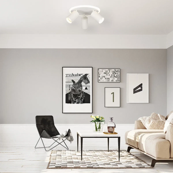 Plafon Parma 3 okrągły biały 3xGU10 + LED 13W CCT