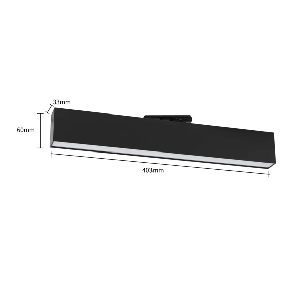 Reflektor szynowy 1F Moon czarny LED 4000K