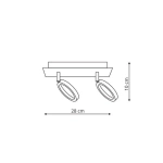 Kinkiet Carrara 2 chromowany LED 10W 3000K