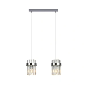 Lampa wisząca Vetro listwa chromowana 2xE14