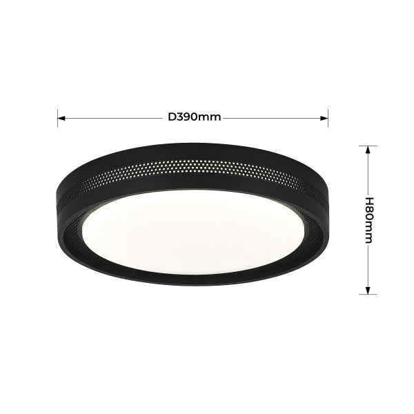 Plafon Ronda 40 cm czarny LED 25W CCT