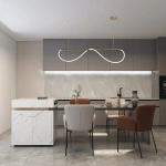 Lampa wisząca Meleca M złota LED CCT