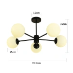 Lampa wisząca Roma 5 czarna 5xE14