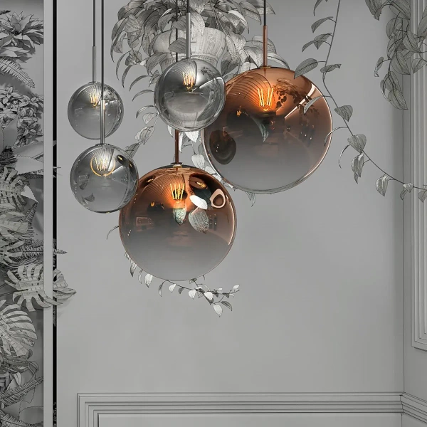 Lampa wisząca Palla mała chromowana 1xE14
