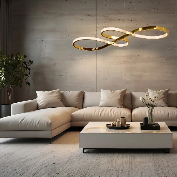 Lampa wisząca Infania złota LED 36W CCT