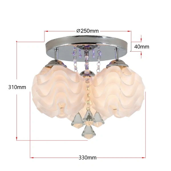 Plafon Sada 3 srebrno-biały 3xE14 + LED