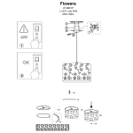 Lampa wisząca Flowers biała 1xE27