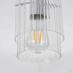 Lampa wisząca Savona 1 transparentno-czarna 1xE27
