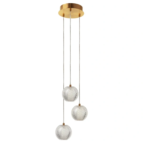 Lampa wisząca Diamond 3 złota LED CCT
