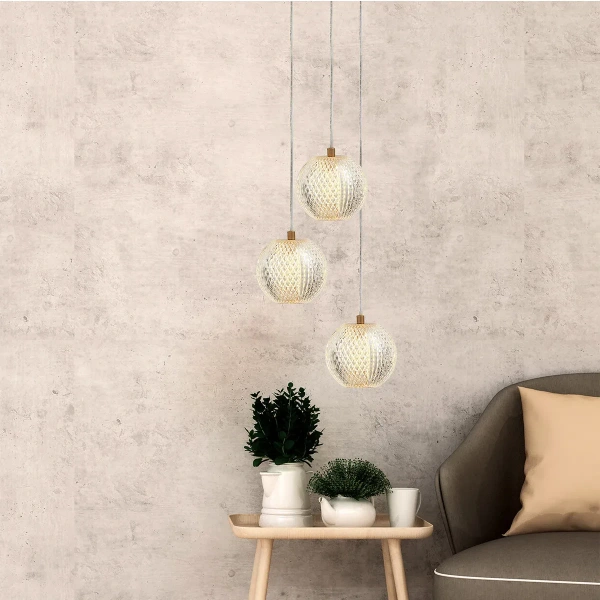 Lampa wisząca Diamond 3 złota LED CCT