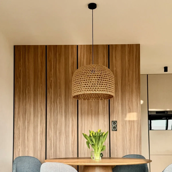 Lampa wisząca Kanso rattanowa 50 cm jasnobrązowa 1xE27