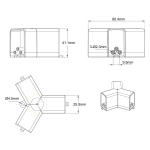 Łącznik 3L 120° elektryczny Geometric System New