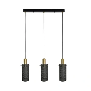 Lampa wisząca Tirana 3 listwa 50 cm czarna 3xE27