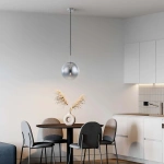 Lampa wisząca Palla duża chromowana 1xE27