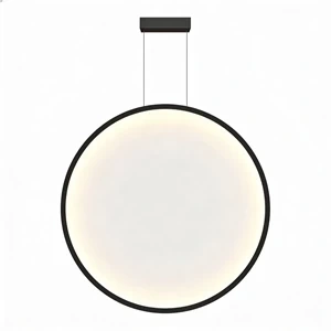Lampa wisząca Mirror L czarna LED 47W CCT IP44