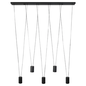 Lampa wisząca Toledo czarna 5xGU10