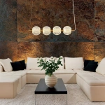 Lampa wisząca Diamond 4 listwa złota LED CCT