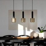 Lampa wisząca Amo czarno-złota 3xE27