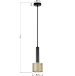 Lampa wisząca Amo czarno-złota 1xE27
